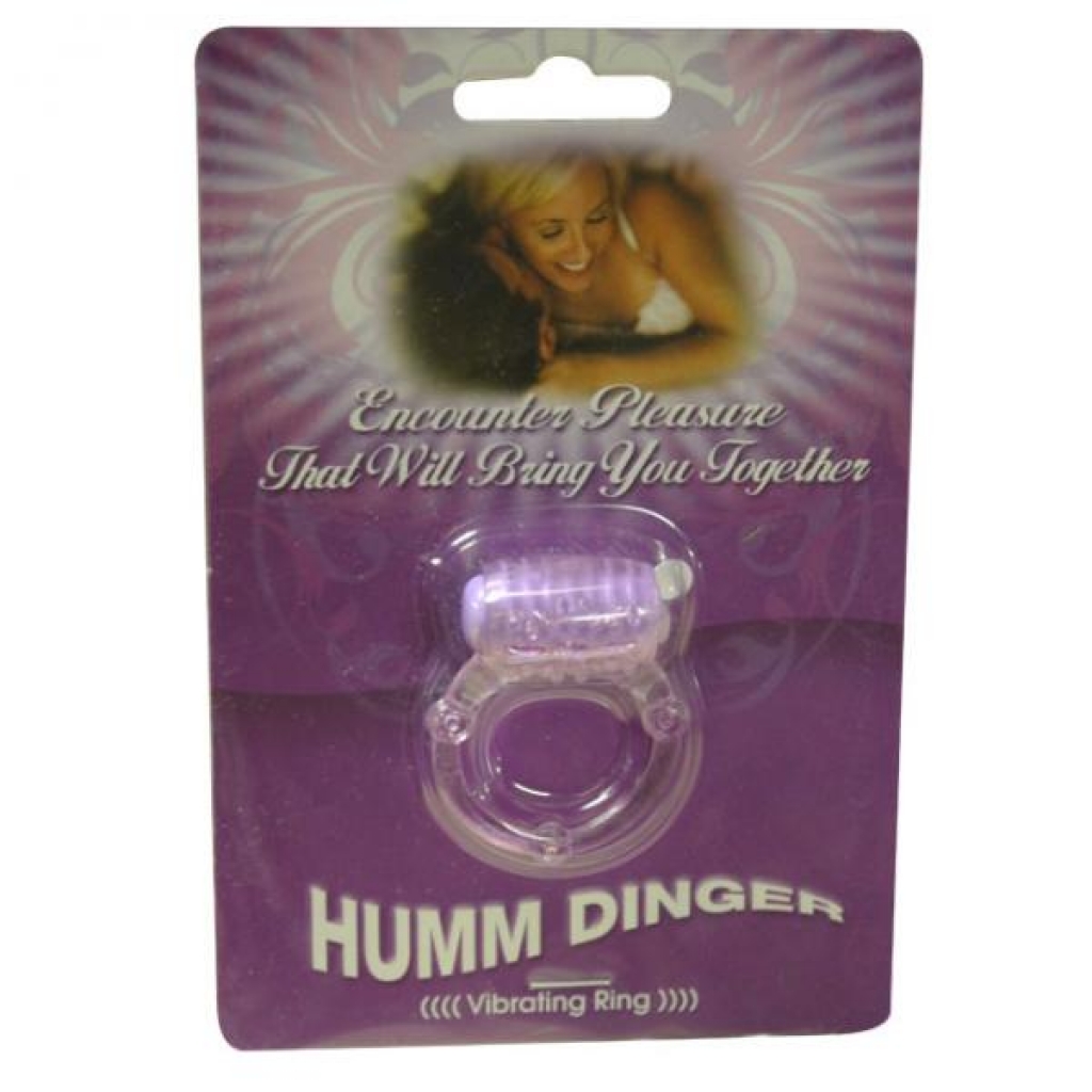 Humm Dinger Dual Vibrating Cock Ring (purple) - Couples Vibrating Penis Rings