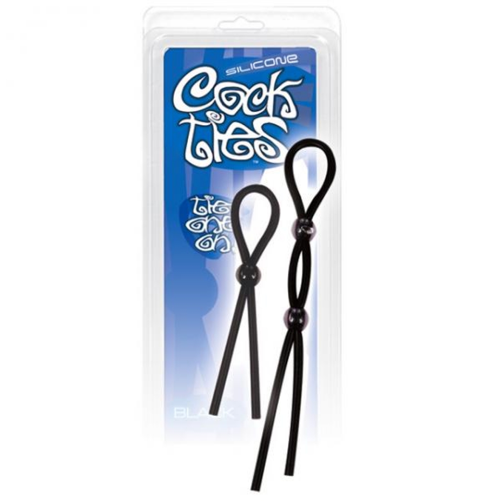 Cock Ties (black) - Adjustable & Versatile Penis Rings