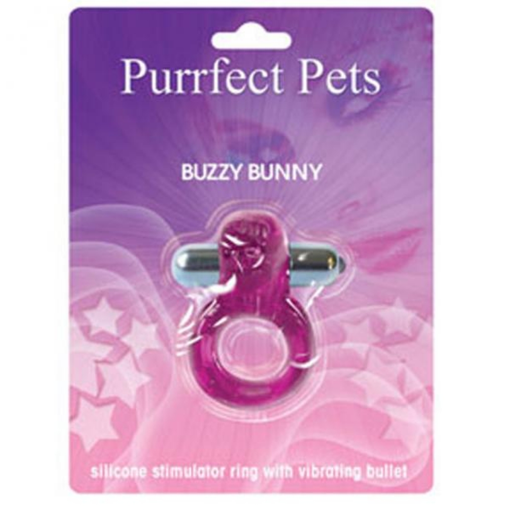 Purrrfect Pets (buzzy Bunny Purple) - Couples Vibrating Penis Rings