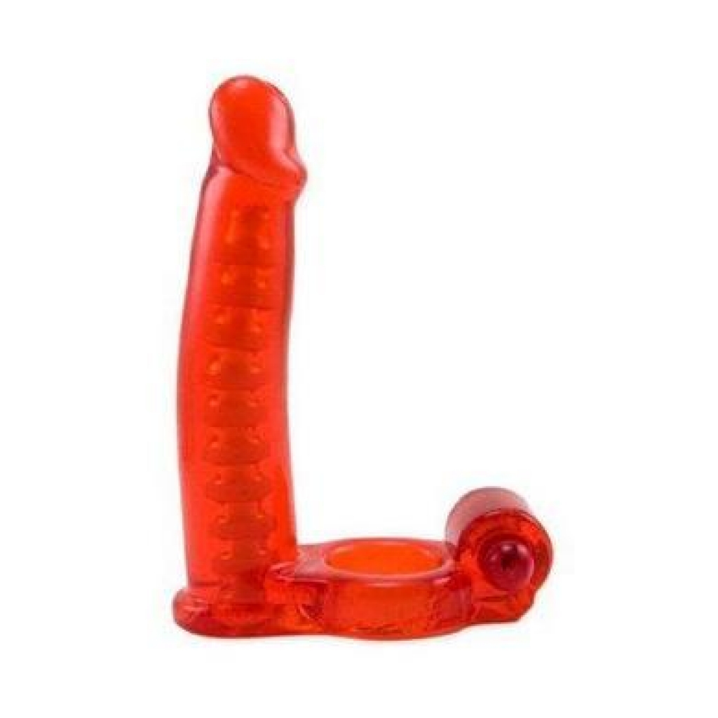 Double Penetrator Cock Ring Red - Double Penetration Penis Rings