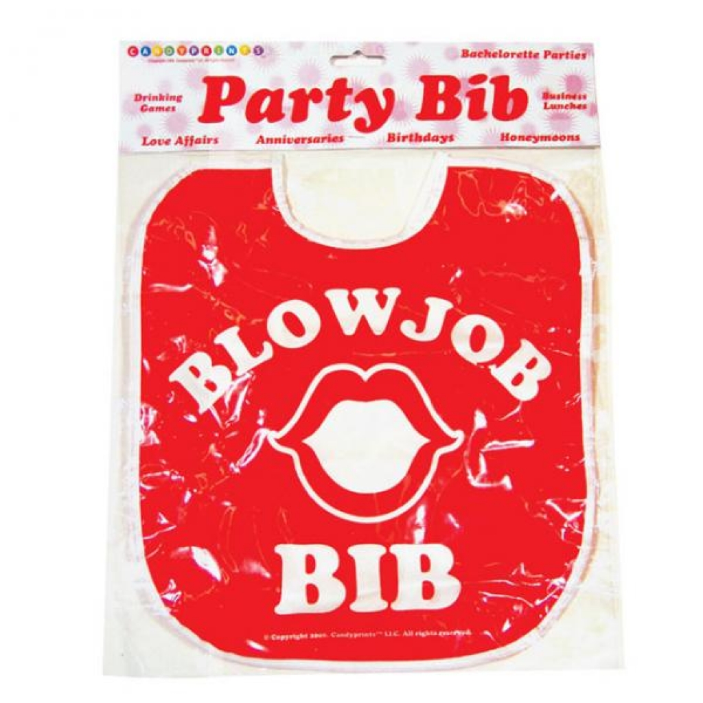 Blow Job Party Bib Red O/S - Gag & Joke Gifts