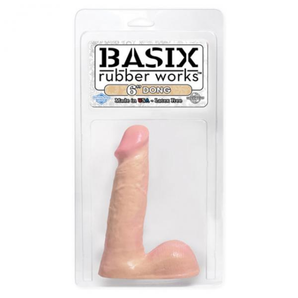 Basix Rubber Works 6 Inch Dong - Realistic Dildos & Dongs
