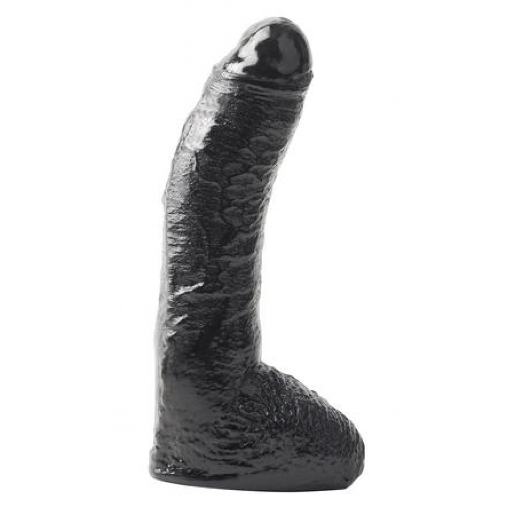 Basix Rubber Works 10 inches Fat Boy Black Dildo - Realistic Dildos & Dongs