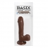 Basix Rubber Works - 7.5in. Dong Suction Cup Brown - Realistic Dildos & Dongs