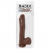 Basix Rubber Works 10 inches Dong Suction Cup Brown - Realistic Dildos & Dongs
