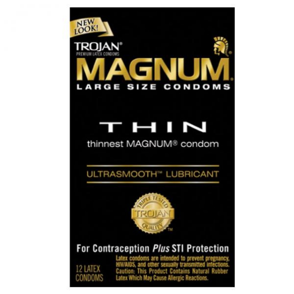 Trojan Magnum Thin Large Size Condoms With Ultrasmooth Lubricant - Condoms