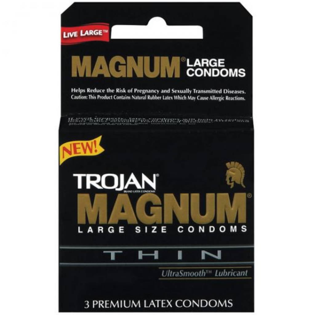 Trojan Magnum Thin Large Size Condoms With Ultrasmooth Lubricant - Condoms