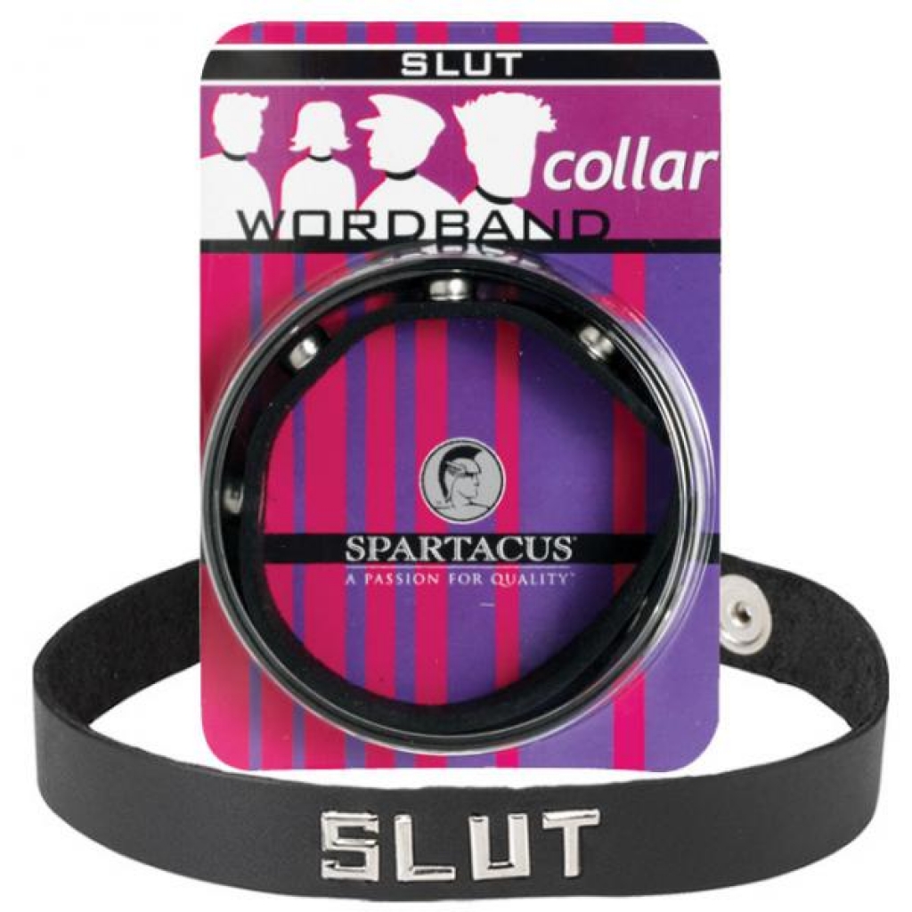 Small Leather Collar (slut) - Collars & Leashes