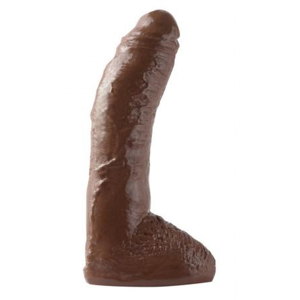Basix Rubber 10 inches Fat Boy Brown Dildo - Realistic Dildos & Dongs