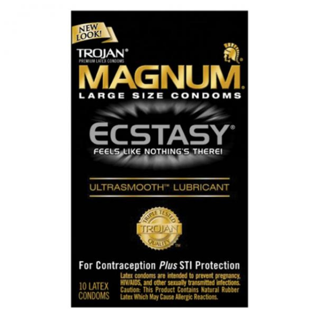 Trojan Ecstasy Magnum Condoms With Ultrasmooth Lubricant - Condoms