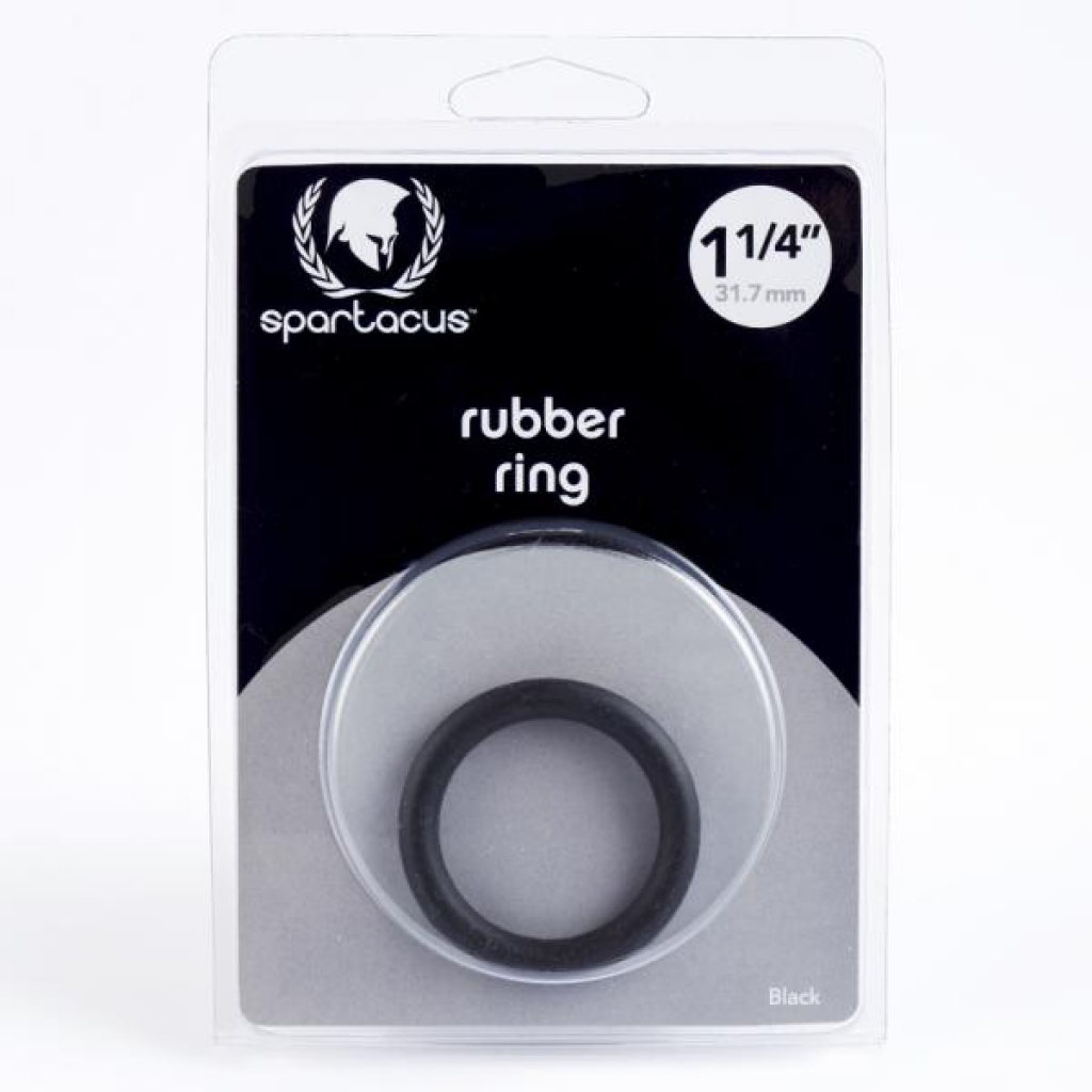 Spartacus Rubber Cock Ring 1.25in. (black) - Classic Penis Rings