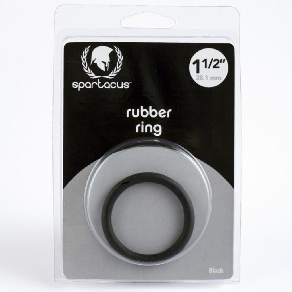 Spartacus Rubber Cock Ring 1.5in. (black) - Couples Vibrating Penis Rings