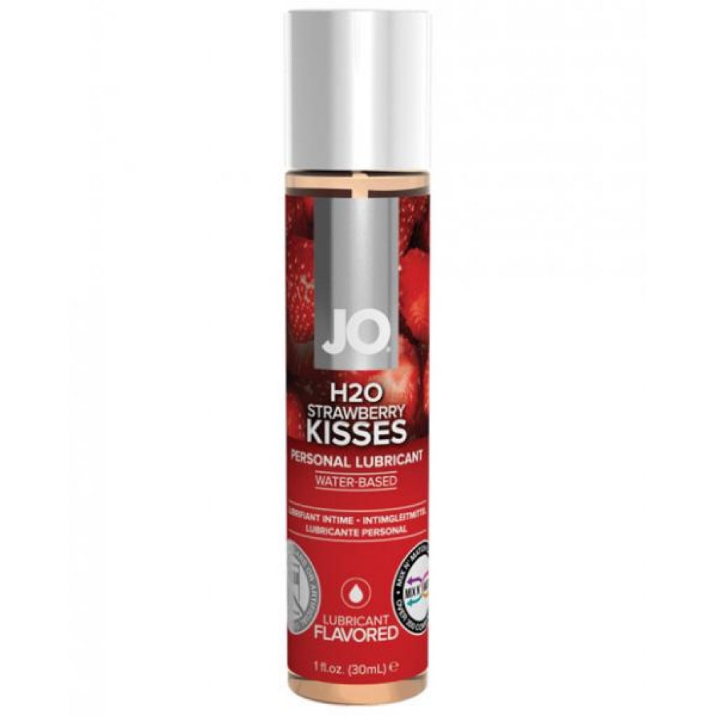 System JO H2O Flavored Lubricant Strawberry Kiss 1oz - Lickable Body
