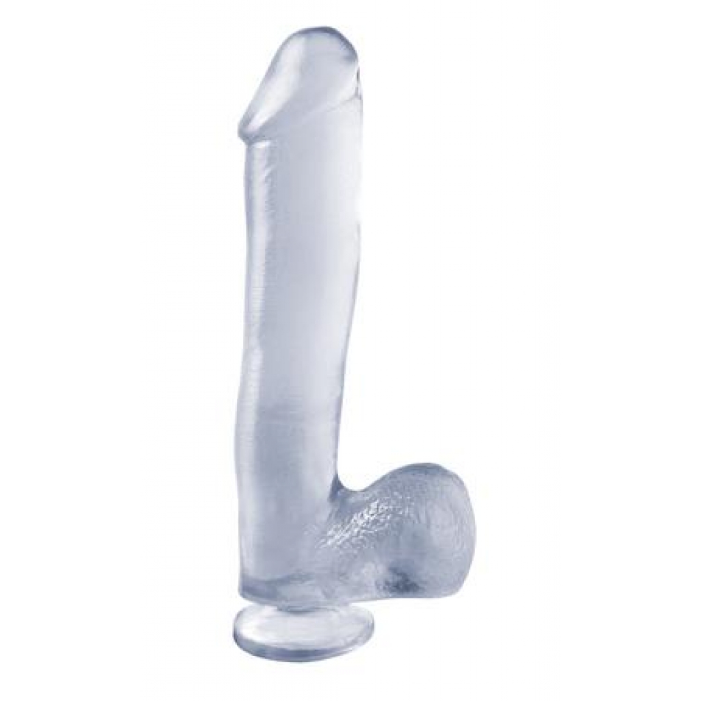 Basix Dong Suction Cup 10 Inch Clear - Realistic Dildos & Dongs