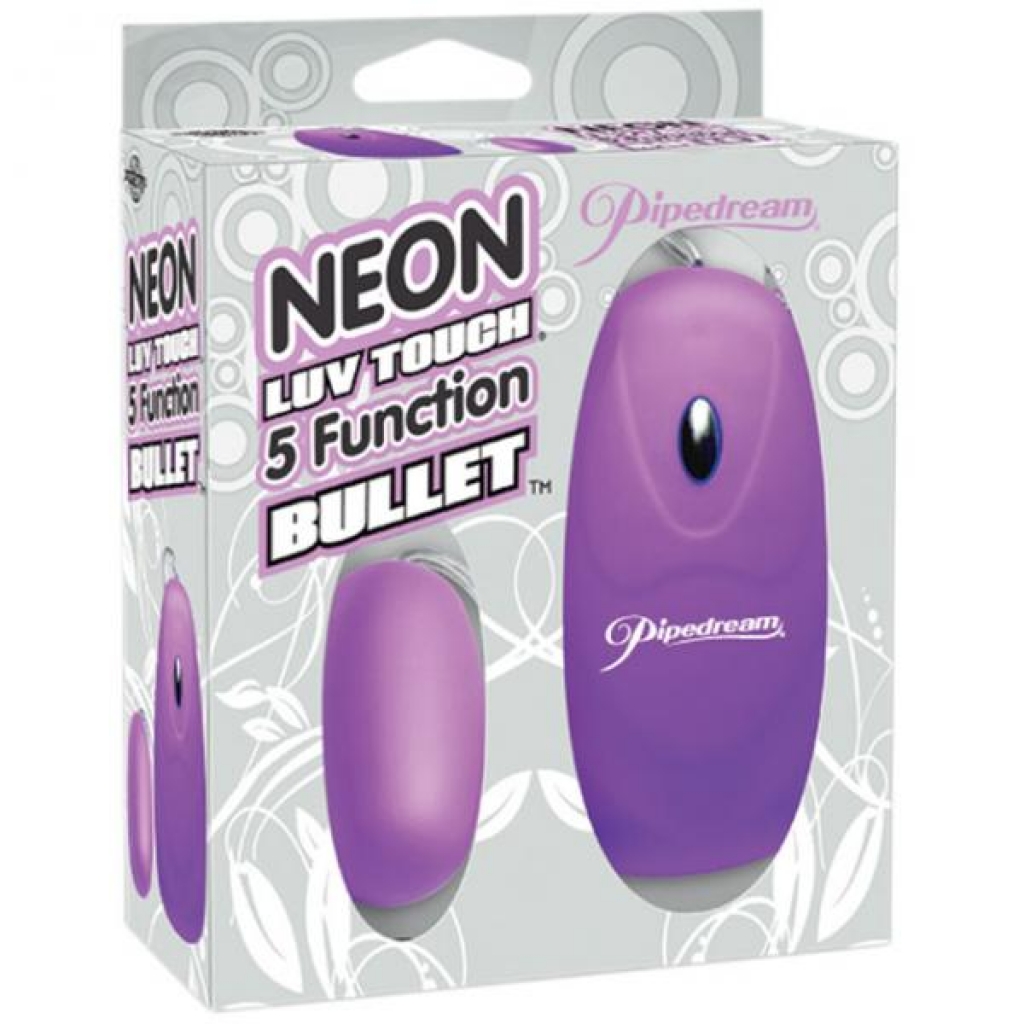 Neon Luv Touch 5 Function Bullet Purple - Bullet Vibrators