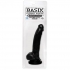 Basix Rubber 9 inches Suction Cup Dong Black - Realistic Dildos & Dongs