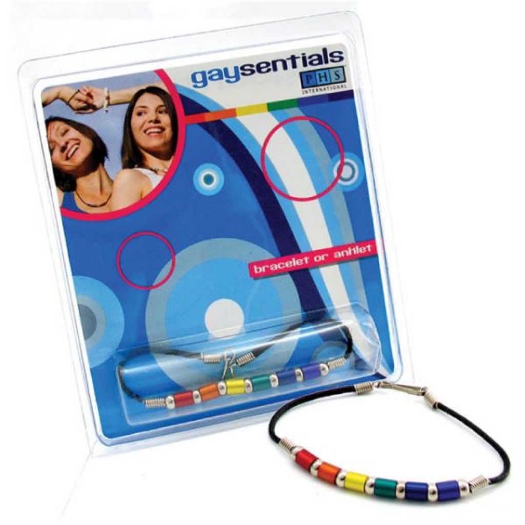 Gaysentials Rainbow Aluminum Tube Bracelet 8 inches - Jewelry