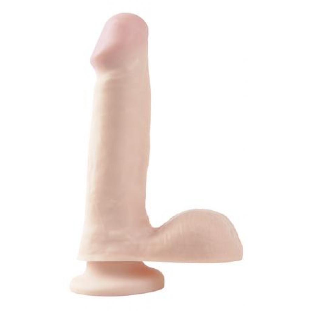 Basix Rubber Works 6 Inch Dong - Beige - Realistic Dildos & Dongs