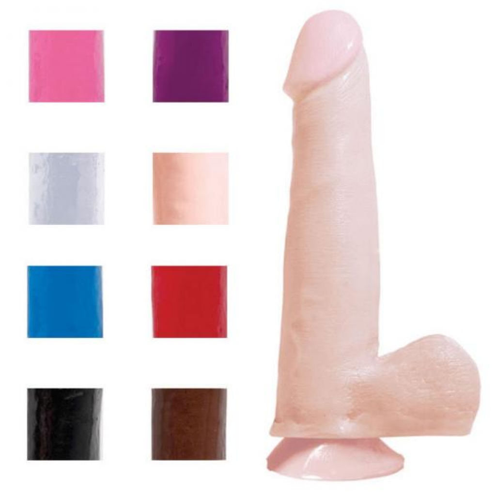 Basix Rubber Works - 7.5in. Dong With Suction Cup - Realistic Dildos & Dongs
