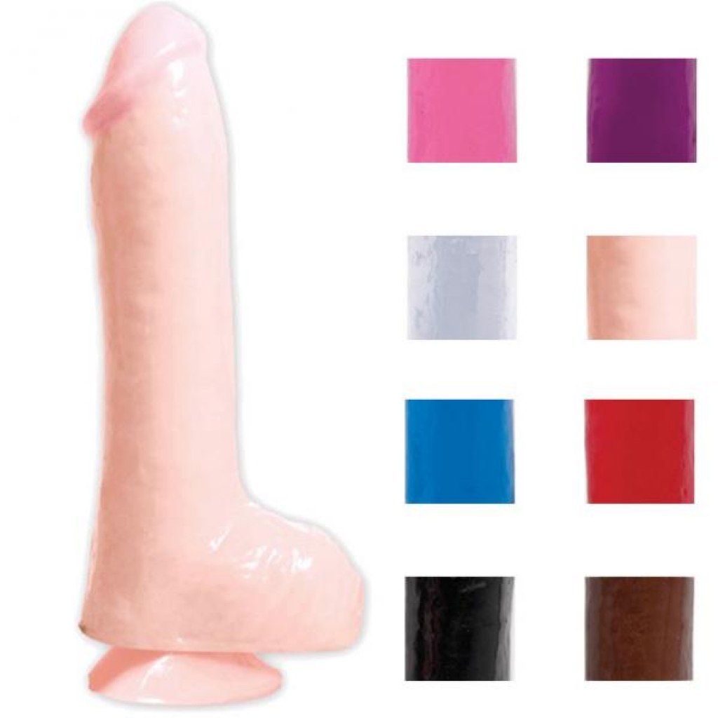 Basix Rubber Works - 9in. Dong With Suction Cup Flesh - Realistic Dildos & Dongs