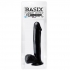 Basix Rubber 12 Inch Dong With Suction Cup Black - Extreme Dildos
