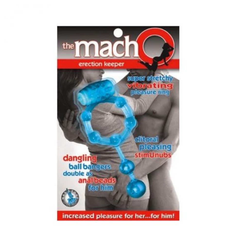 Macho Erection Keeper (blue) - Couples Vibrating Penis Rings