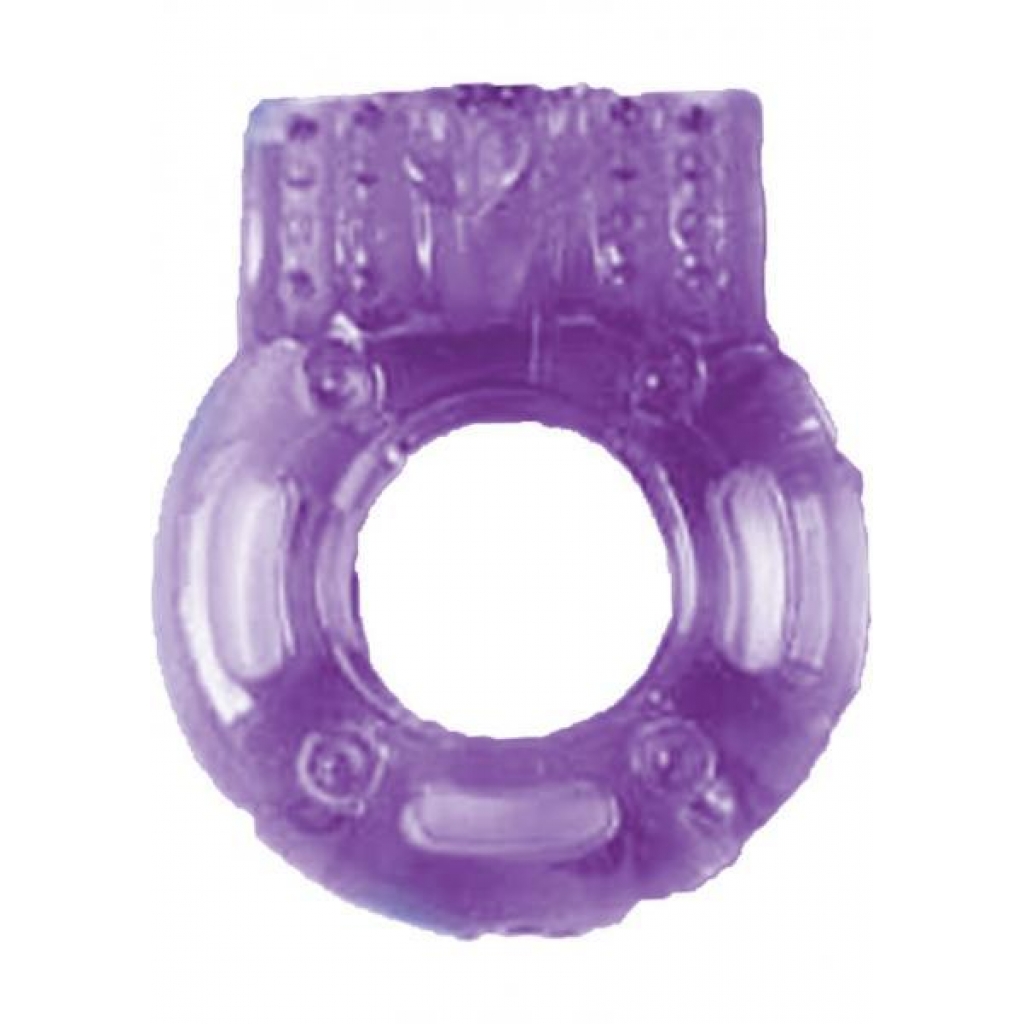 Macho Vibrating Cockring Purple - Couples Vibrating Penis Rings