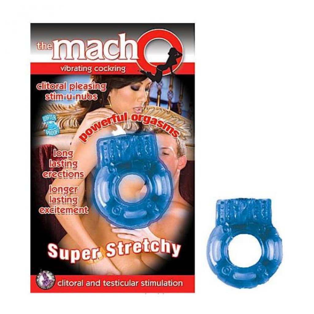 Macho Vibrating Cockring (blue) - Couples Vibrating Penis Rings