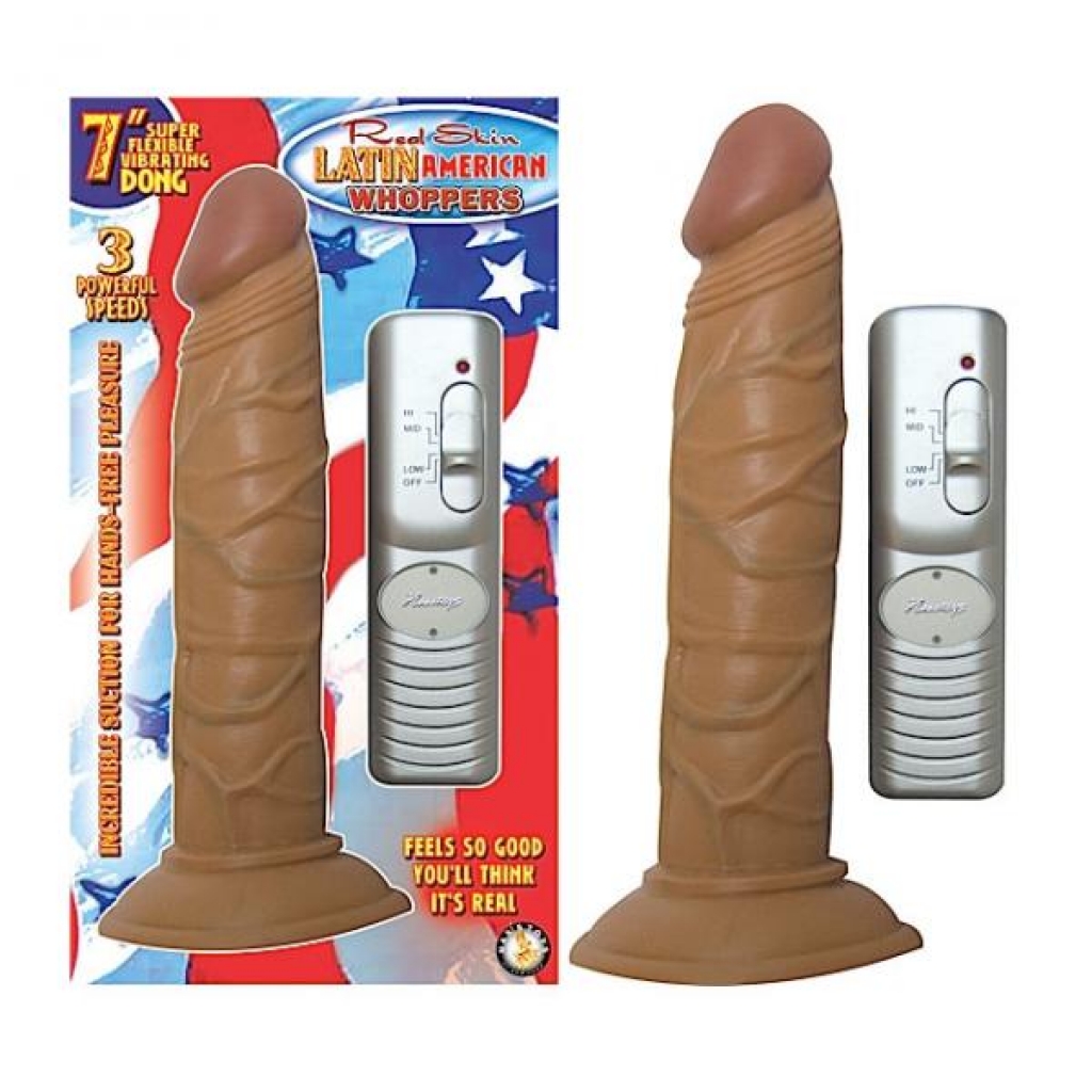 Latin American Whoppers 7in Straight Vibrating Dong - Realistic