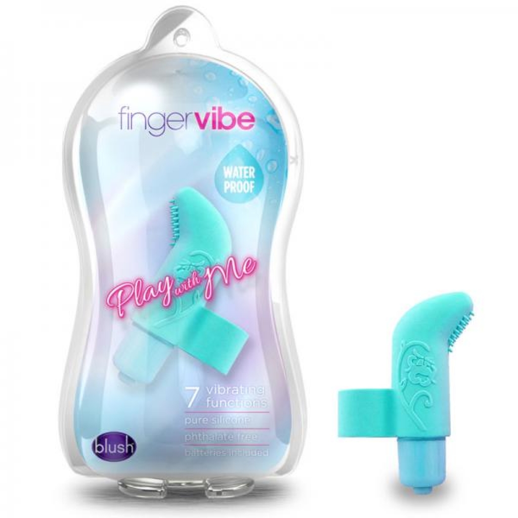 Blush Silicone Finger Vibe (blue) - Finger Vibrators