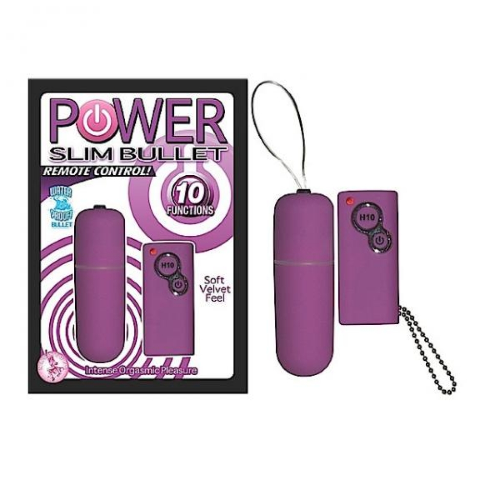 Power Slim Bullet Remote Control (purple) - Bullet Vibrators