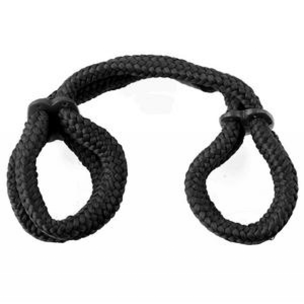 Fetish Fantasy Silk Rope Love Cuffs Black - Handcuffs