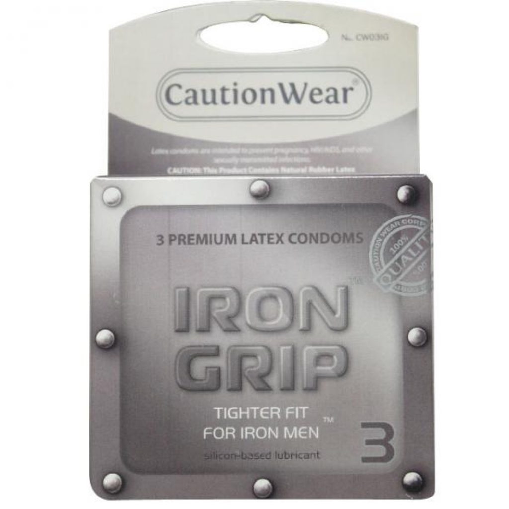 Caution Wear Iron Grip Condoms 3 Pack - Condoms