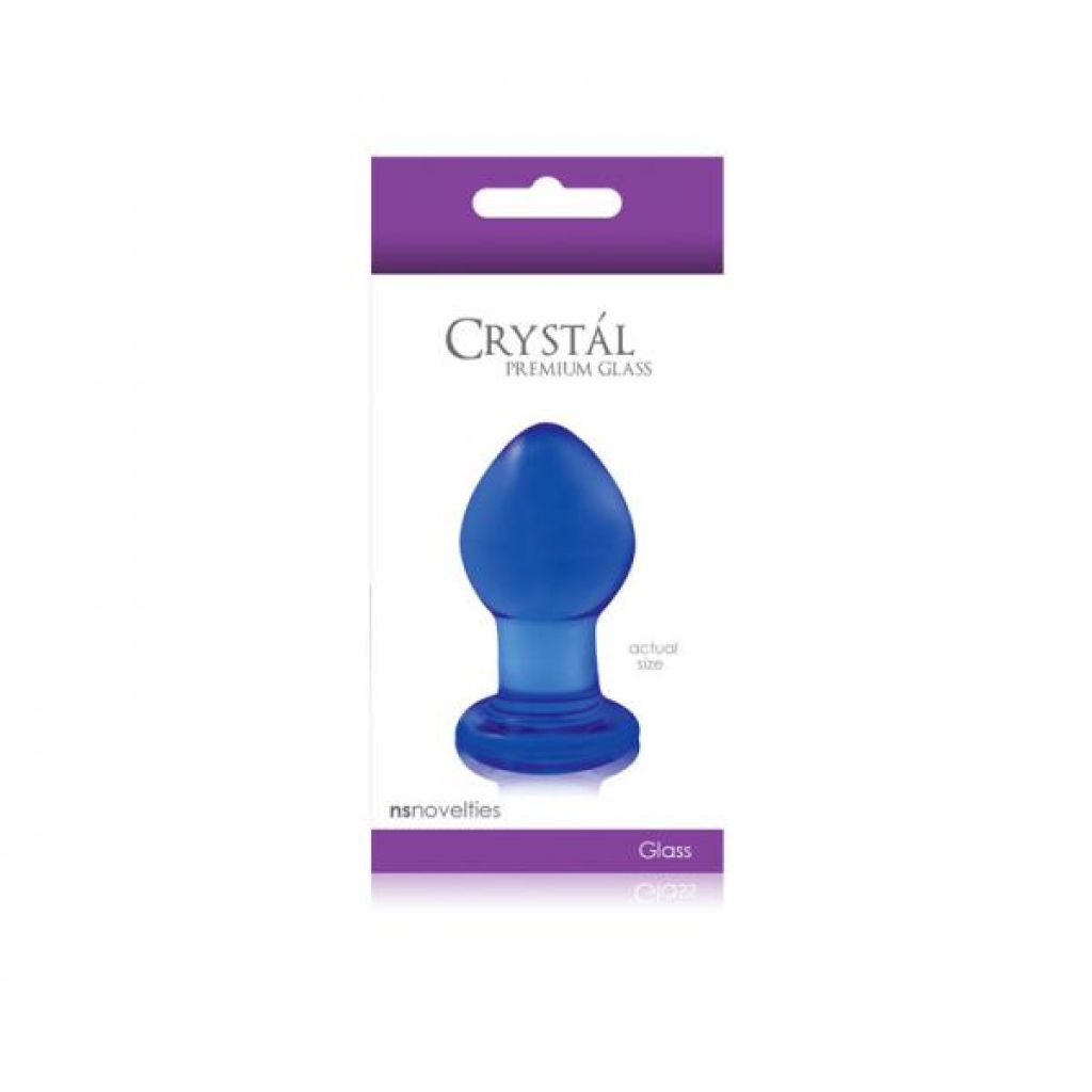 Crystal Small-blue Glass Butt Plug - Anal Plugs