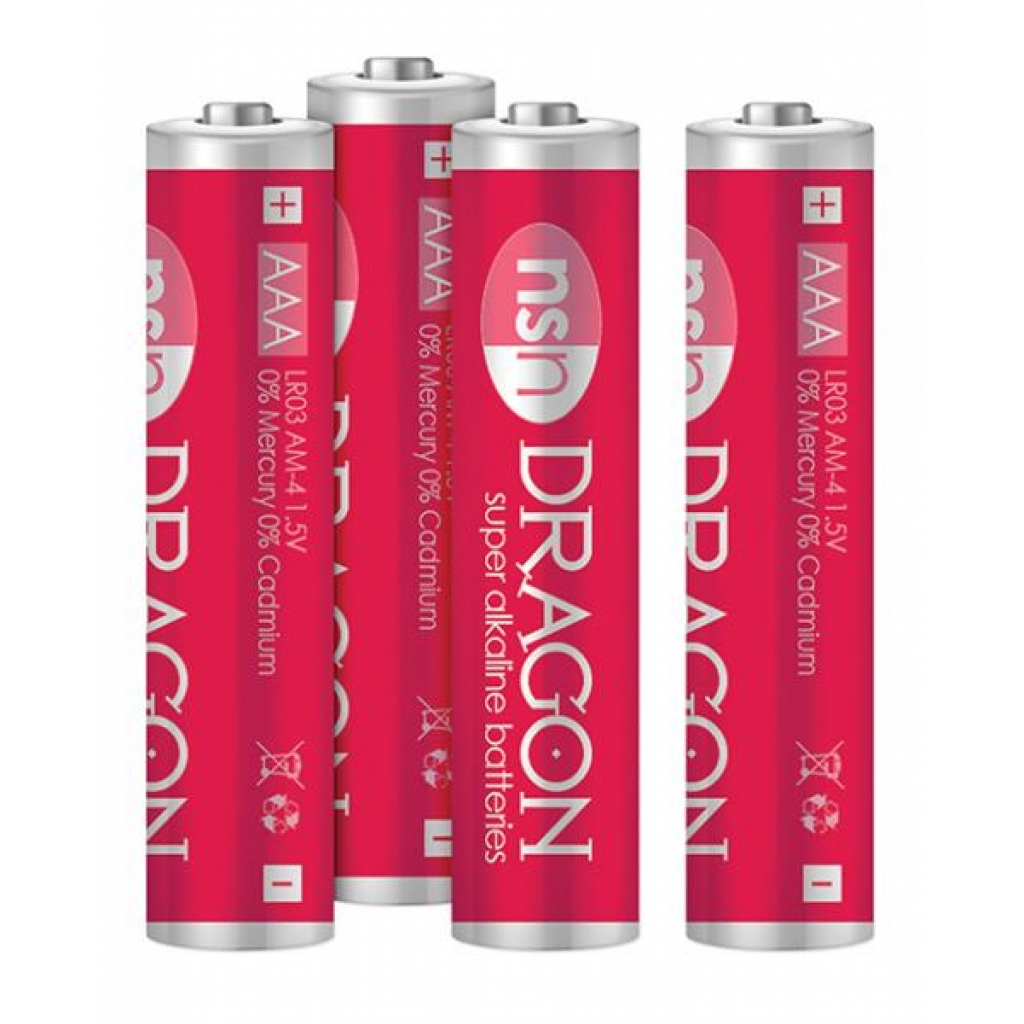 Dragon Alkaline AAA Batteries 4 Pack - Batteries & Chargers