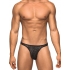 Male Power Stretch Lace Bong Thong Black S/M - Mens Underwear
