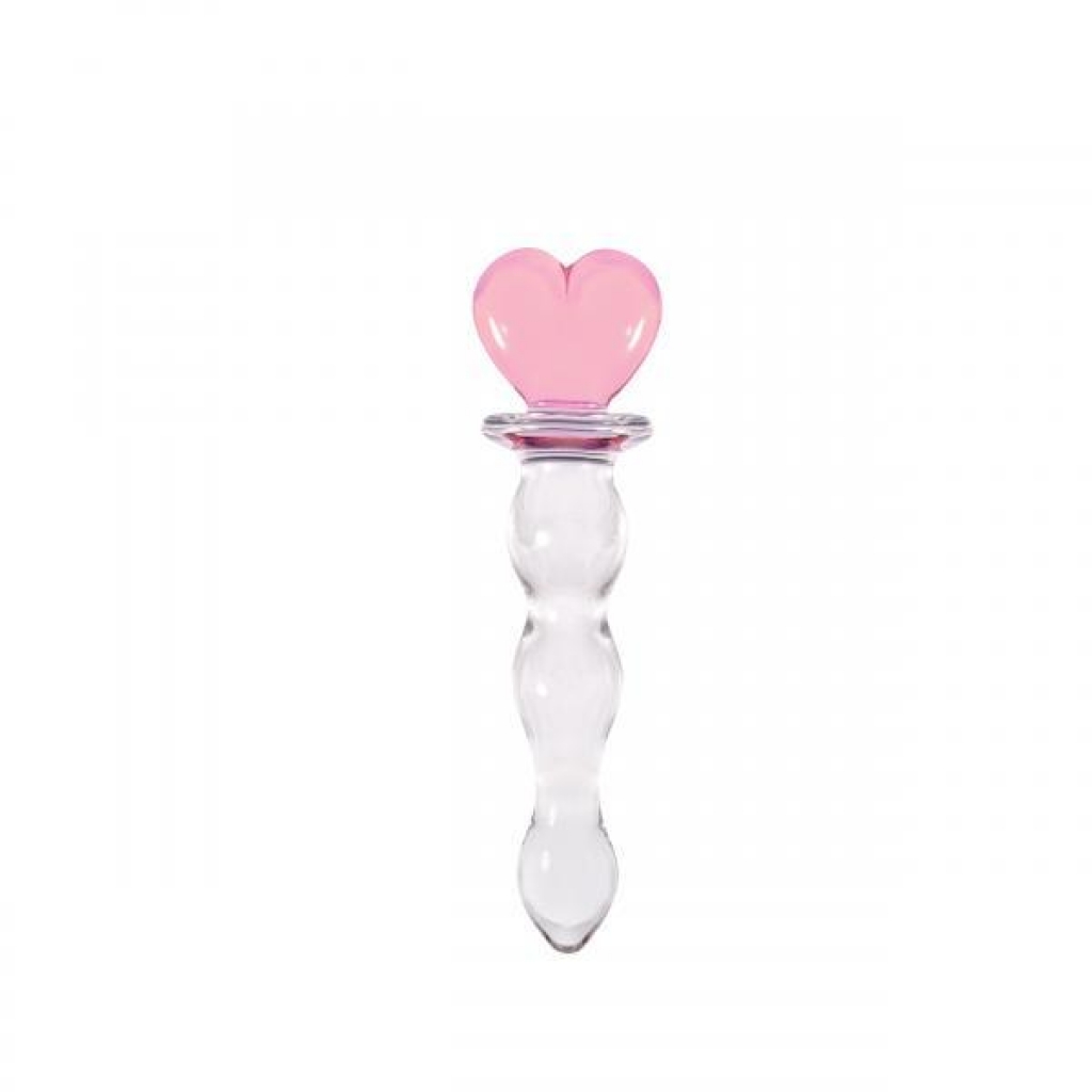 Crystal Heart Of Glass Wand and Vase - Pink - G-Spot Dildos