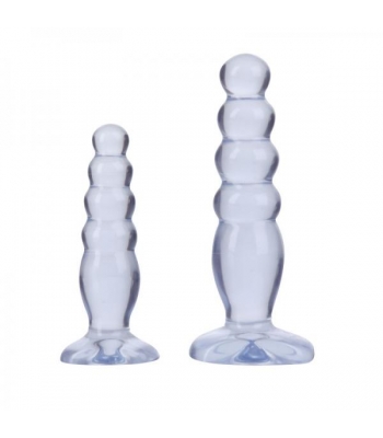 Crystal Jellies Anal Delight Trainer Kit Butt Plugs Clear - Anal Trainer Kits