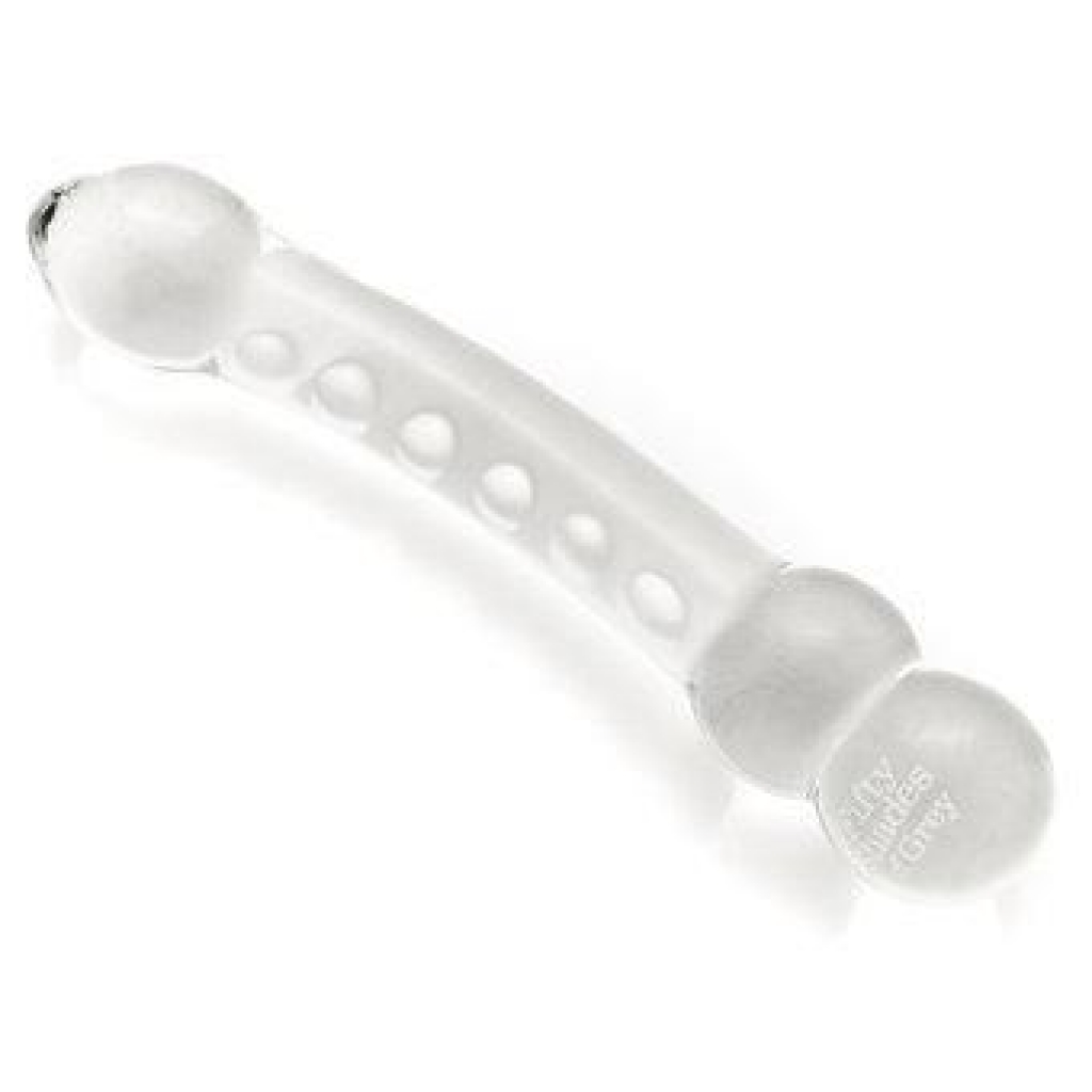Fifty Shades of Grey Drive Me Crazy Glass Massage Wand - Double Dildos