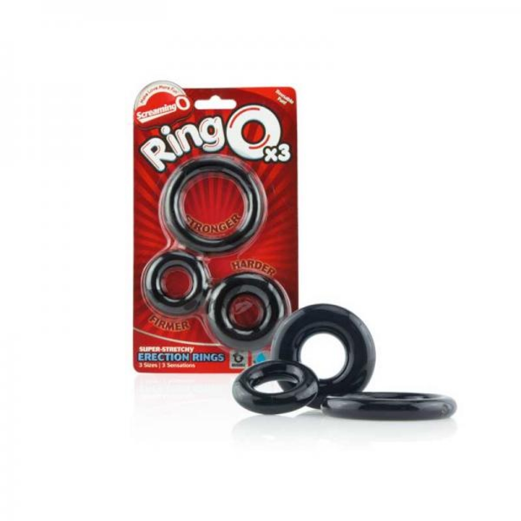 Screaming O Ringo 3-pack  Of Asst Sizes (box Of 6) - Couples Vibrating Penis Rings