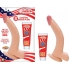 All American Whopper Curve Dong With Balls 8 Inch - Beige - Realistic Dildos & Dongs