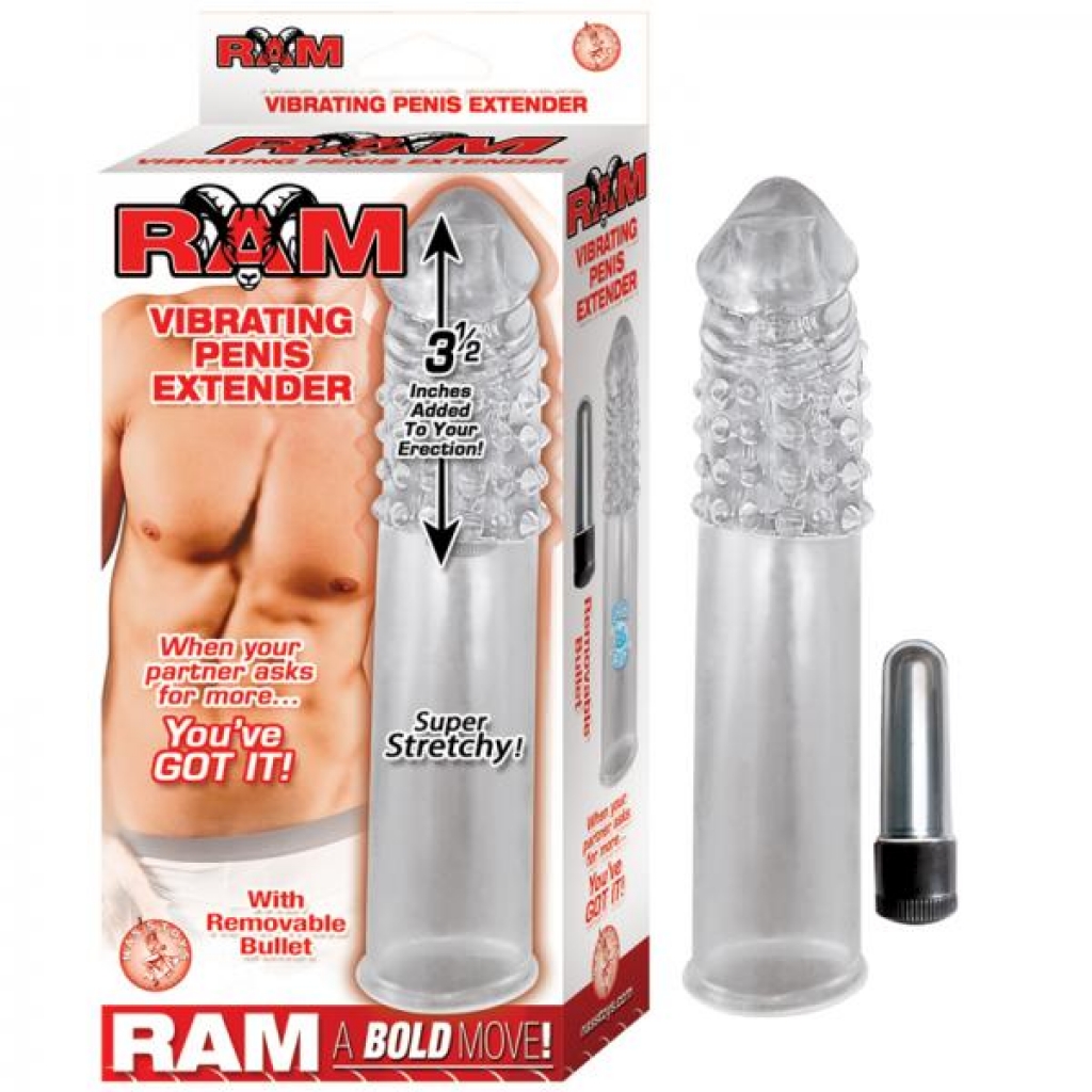 Ram Vibrating Penis Extender Clear - Penis Extensions