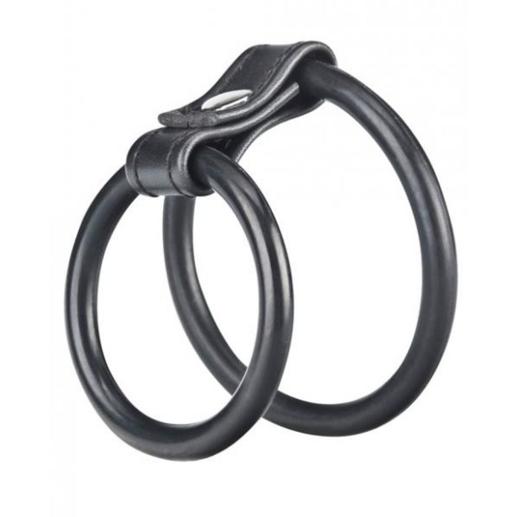 C & B Gear Duo Cock And Ball Ring Black - Mens Cock & Ball Gear