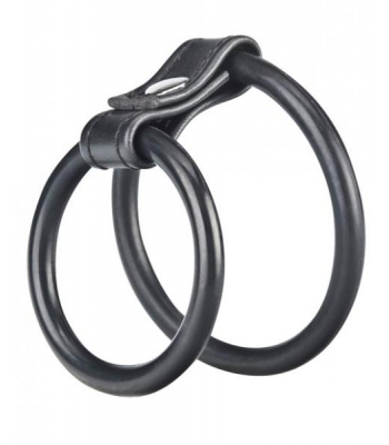 C & B Gear Duo Cock And Ball Ring Black - Mens Cock & Ball Gear
