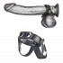 C & B Gear V-Style Cock Ring with Ball Divider Black - Mens Cock & Ball Gear