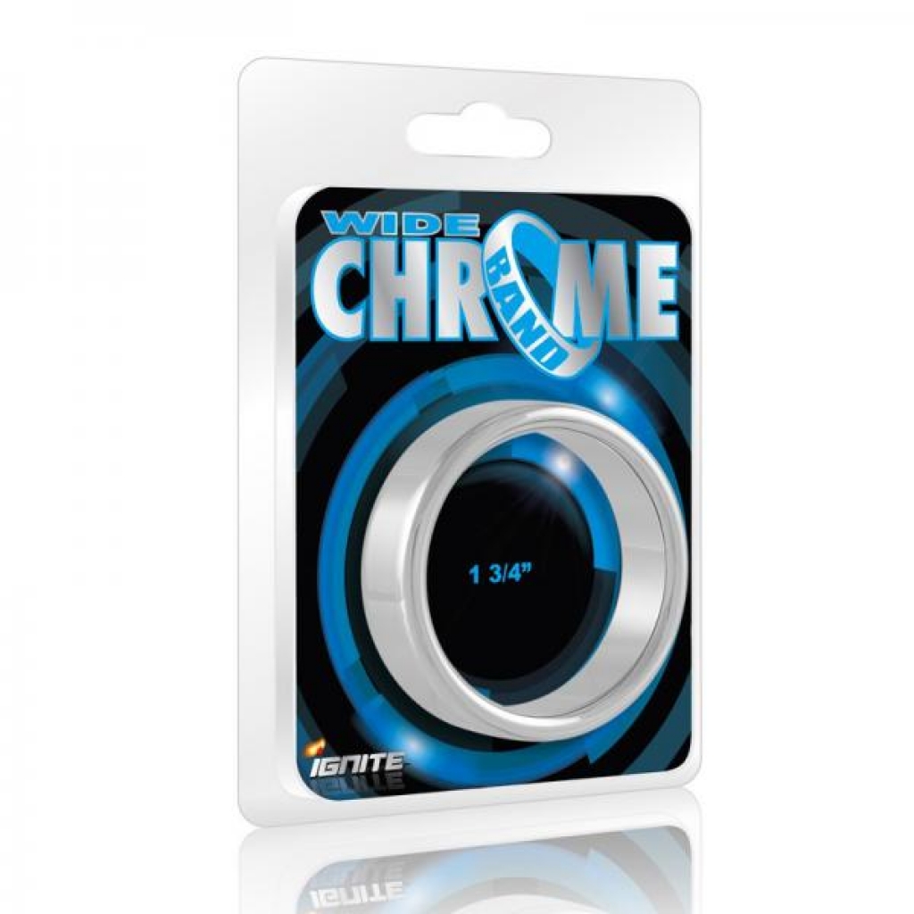 Si Chrome Band, Wide (1.75in/44mm) - Classic Penis Rings