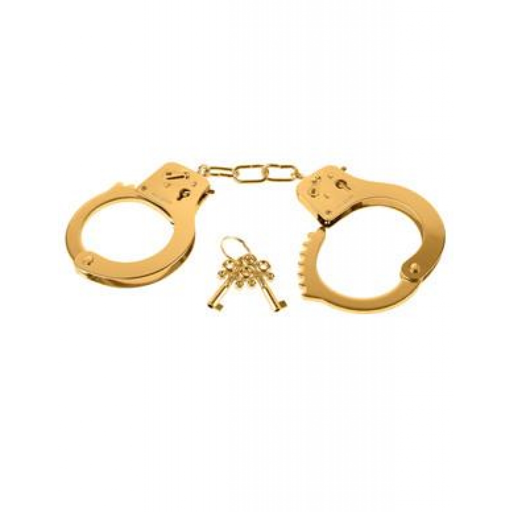 Fetish Fantasy Gold Metal Cuffs Handcuffs - Handcuffs