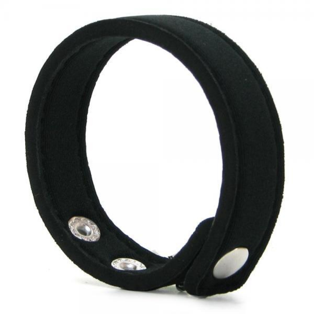Neoprene Snap Cock Ring Black - Adjustable & Versatile Penis Rings