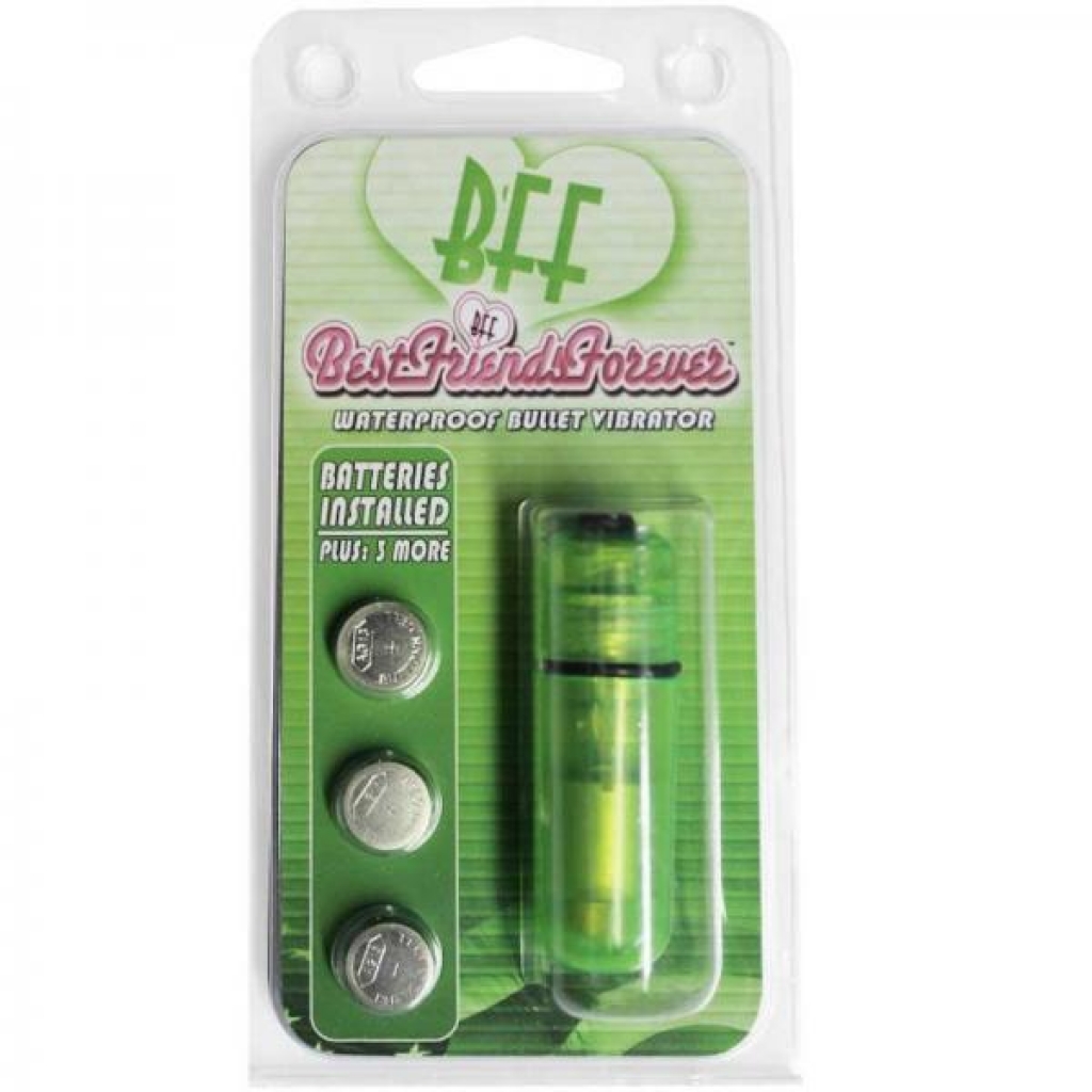 Bff Waterproof Vibrating Bullet Vibrator Green - Bullet Vibrators