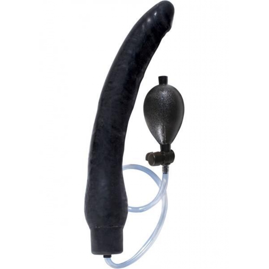 Ram Inflatable Latex Dong 12 Inch- Black - Prostate Toys